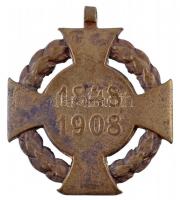 1908. "Polgári Jubileumi Kereszt" aranyozott Br kitüntetés mellszalag nélkül T:2-
Hungary ...