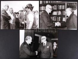 1963-1980 9db sajtófotó Urho Kekkonen, finn köztársasági elnök, és Kádár János találkozóiról / 
Urho...