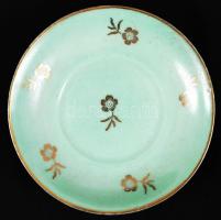 6 személyes cseh Alt-Wien Victoria teás hiányos készlet, jelzett, egyik csészén minimális lepattanás...