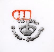 6 személyes cseh Alt-Wien Victoria teás hiányos készlet, jelzett, egyik csészén minimális lepattanás...