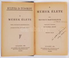 Maurice Maeterlinck: A méhek élete. Budapest 1923. Franklin
