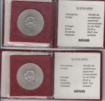 1982. 100Ft "Labdarúgó VB" (2x) T:BU Eredeti tokban, tanúsítvánnyal