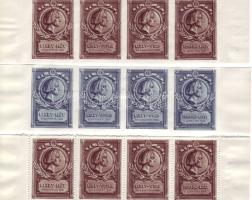 1932 Liszt-hét 12db négy nyelvű levél záró három színben
