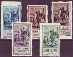 1934 Jubilehe 5db levélzáró