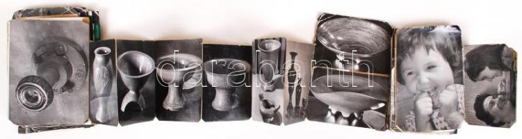 1950-1980 40db vintage fotó leporellóba ragasztva Tiszavölgyi József hagyatékából(a fotók többsége pecséttel jelzett, feliratozott, a leporelló 277cm, a képek mérete nagyrészt 9x12cm)