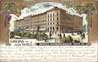 Vienna XV. Hotel Wimberger, litho (b)