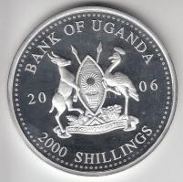 Uganda 2006. 2000Sh Ag "A labdarúgás halhatatlanjainak csarnoka - Bulgária 1990-es évek" T...
