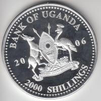 Uganda 2006. 2000Sh Ag "A labdarúgás halhatatlanjainak csarnoka - Románia 1980-as évek" T:...