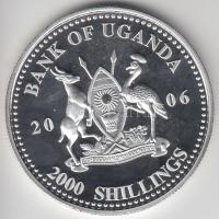 Uganda 2006. 2000Sh Ag "A labdarúgás halhatatlanjainak csarnoka - Németország 1980-as évek"...