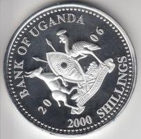 Uganda 2006. 2000Sh Ag "A labdarúgás halhatatlanjainak csarnoka - Brazília 1990-eas évek" ...