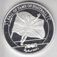 Uganda 2006. 2000Sh Ag "A labdarúgás halhatatlanjainak csarnoka - Anglia 1980-as évek" T:PP tanúsítvánnyal Uganda 2006. 2000 Shilling Ag "Hall of Fame of football - England 1980s" C:PP