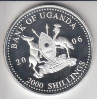 Uganda 2006. 2000Sh Ag "A labdarúgás halhatatlanjainak csarnoka - Franciaország 1980-as évek&qu...