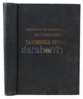 1938 Budapest és környékének betűrendes távbeszélő névsora. Egészvászon kötésben