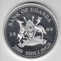 Uganda 2006. 2000Sh Ag "A labdarúgás halhatatlanjainak csarnoka - Libéria 1990-es évek" T:...