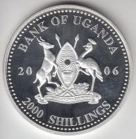 Uganda 2006. 2000Sh Ag "A labdarúgás halhatatlanjainak csarnoka - Dánia 1990-es évek / Michael ...