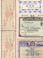 5 db pénzhelyettesítő értékjegy, 4 db magyar / 5 Stk. Scheine dabei 4 Ungarn