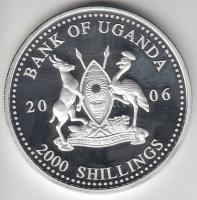 Uganda 2006. 2000Sh Ag "A labdarúgás halhatatlanjainak csarnoka - Anglia 2000-es évek/ David Be...