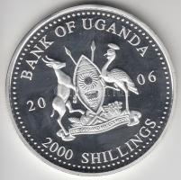 Uganda 2006. 2000Sh Ag "A labdarúgás halhatatlanjainak csarnoka - Franciaország 2000-es évek/Zi...