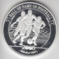 Uganda 2006. 2000Sh Ag "A labdarúgás halhatatlanjainak csarnoka - Hollandia 1990-es évek/ Ronald Koeman" T:PP tanúsítvánnyal Uganda 2006. 2000 Shilling Ag "Hall of Fame of football - Netherlands 1990s" C:PP