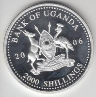 Uganda 2006. 2000Sh Ag "A labdarúgás halhatatlanjainak csarnoka - Hollandia 1990-es évek/ Ronal...