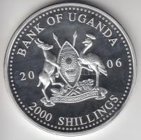 Uganda 2006. 2000Sh Ag "A labdarúgás halhatatlanjainak csarnoka - Spanyolország 2000-es évek / ...