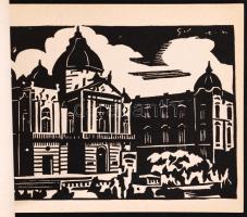 Gáborjáni Szabó Károly (1897-1955): Pécsi emlék album 10 linómetszetet tartalmazó füzetke. 18x12 cm