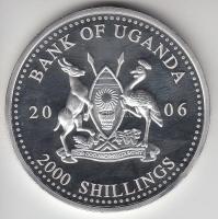 Uganda 2006. 2000Sh Ag "A labdarúgás halhatatlanjainak csarnoka - Olaszország 2000-es évek/ Fra...