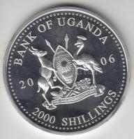 Uganda 2006. 2000Sh Ag "A labdarúgás halhatatlanjainak csarnoka - Brazília 2000-es évek / Ronal...