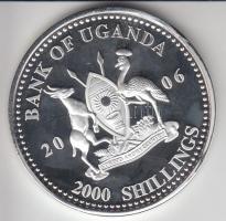 Uganda 2006. 2000Sh Ag "A labdarúgás halhatatlanjainak csarnoka - Brazília 1990-eas évek/ Aldai...