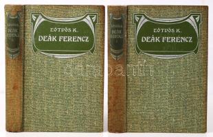 Eötvös Károly: Deák Ferencz és családja I-II. Bp., 1905, Révai Testvérek. Kiadói, szecessziós egészvászon kötésben, kissé viseltes állapotú (gerincen szakadások)