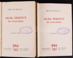 Eötvös Károly: Deák Ferencz és családja I-II. Bp., 1905, Révai Testvérek. Kiadói, szecessziós egészv...