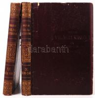 Tolnai Világlexikona, 2 kötet: IX. (Kob-Lak), XV. (Rák-Sör), kissé viseltes, aranyozott gerincű, fél...