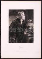 1864 Fr. Pecht - L. Sichling: Wagner. Acélmetszet, papír, jelzett (a Brockhaus kiadása) / 
Steel eng...