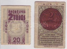 Tojás árúbélyeg+hadsegélyező bélyeg