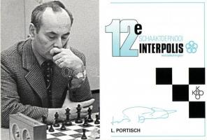 13e Schaaktoernooi Interpolis / chess tournament - 10 unused cards with chess players, printed signa...