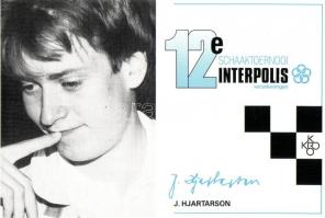 13e Schaaktoernooi Interpolis / chess tournament - 10 unused cards with chess players, printed signa...