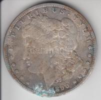 Amerikai Egyesült Államok 1890O 1$ Ag "Morgan" (26.37g) T:3 USA 1890O 1 Dollar Ag "Morgan" C:F