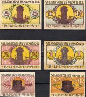 1920 "Világítási és Vízmű RT" 20f, 50f, 1K, 2K, 5K, 10K 6 klf db T:I