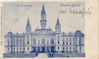 1900 Győr városháza hosszúcímzéses