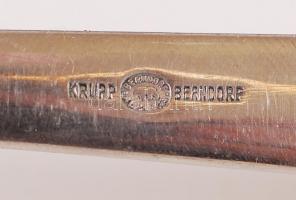 Krupp Berndorf, Wellner, alpakka készlet vegyesen, egy kés hiányzik, a doboz sérült, 35×35 cm,