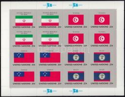 A tagállamok zászlói kisívsor, Flags of States mini sheet set