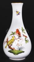 Herendi Rothschild-mintás váza, kézzel festett, jelzett, hibátlan állapotban, m:16 cm / Handpainted numbered Herend chinaware vase in flawless condition