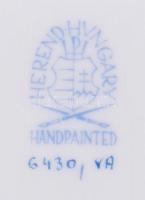 Herendi virág  mintás váza, kézzel festett, jelzett, hibátlan, m:14 cm, d:14 cm/ Herend Victoria vas...