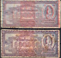 Ausztria 20-as évek "Glückschein" (2x), mindkettő erősen elcsúszott alapnyomattal T:II/III,III/IV