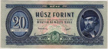 1949. 20Ft T:II+ Csak egyszer hajtva!