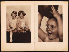 cca 1930 Veres gyermekfényképész reklámfüzete 12db cinkográfiával (egy oldalon ceruzás bejegyzések)