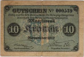 Ausztria Marchtrenk/ hadifogolytábor 1917. 10K T:III