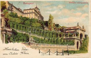 Budapest Királyi palota Litho hosszúcímzéses