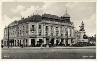 Makó bérház, szobor, drogéria, titkos üzenet a bélyeg alatt (fl)