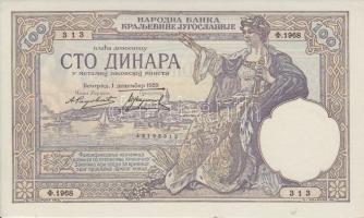 Jugoszlávia 1929. 100D + 1942. 500D T:I-(egyiken enyhe hajlás)
Yogoslavia 1929. 100 Dianara + 1942. ...